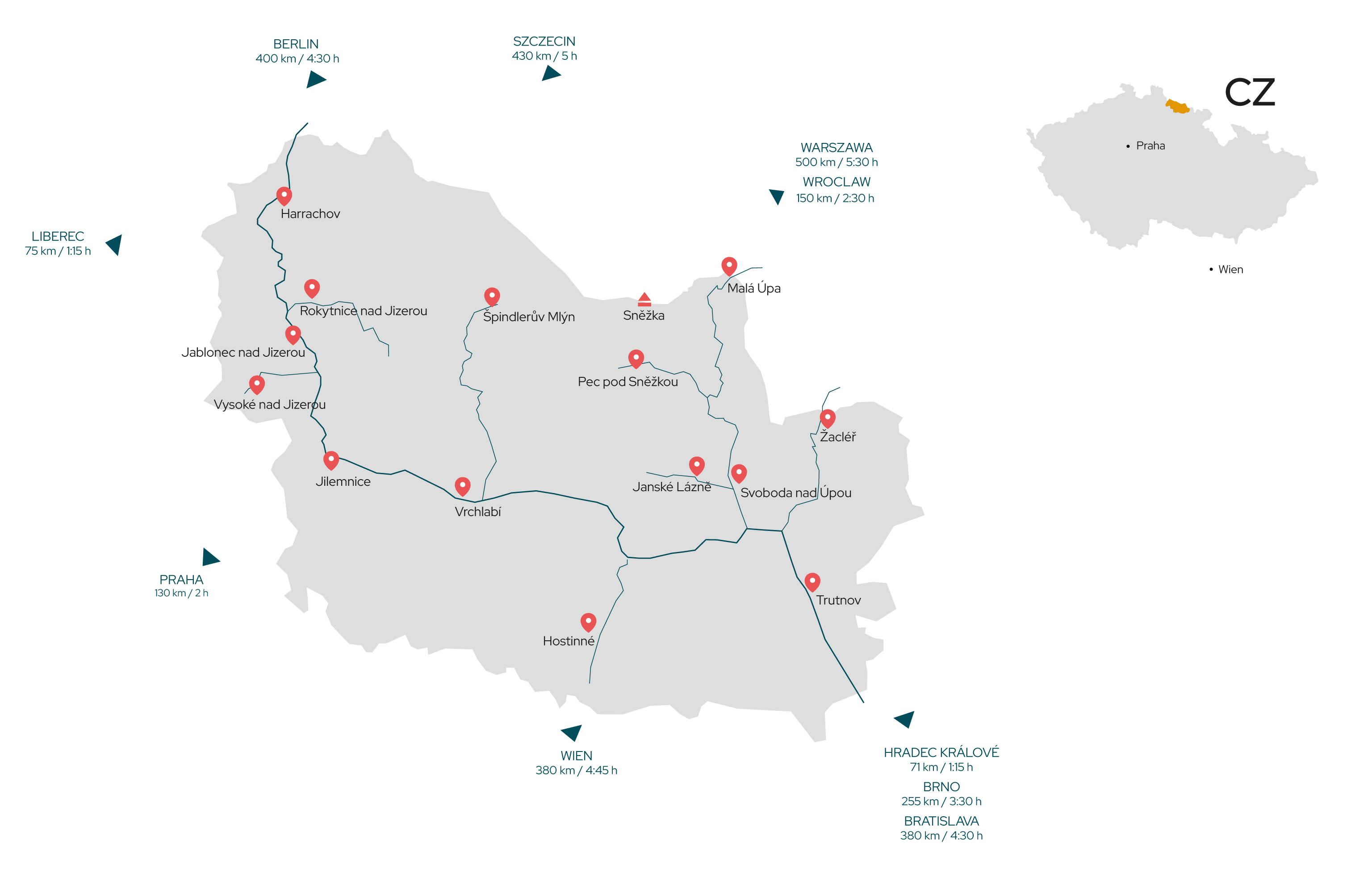 Informační mapa Krkonoše